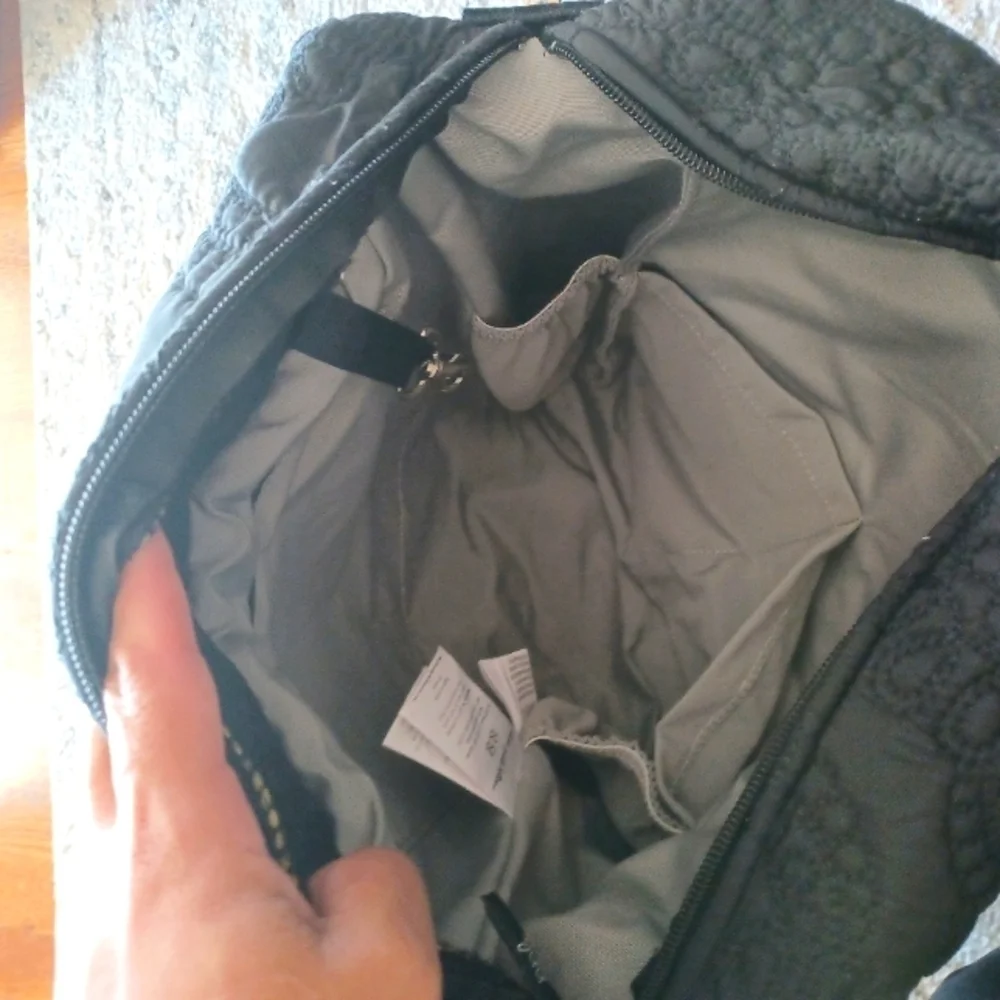 Petunia Pickle Bottom Embossed Black Diaper Bag